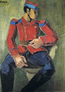 Sitzender Soldat